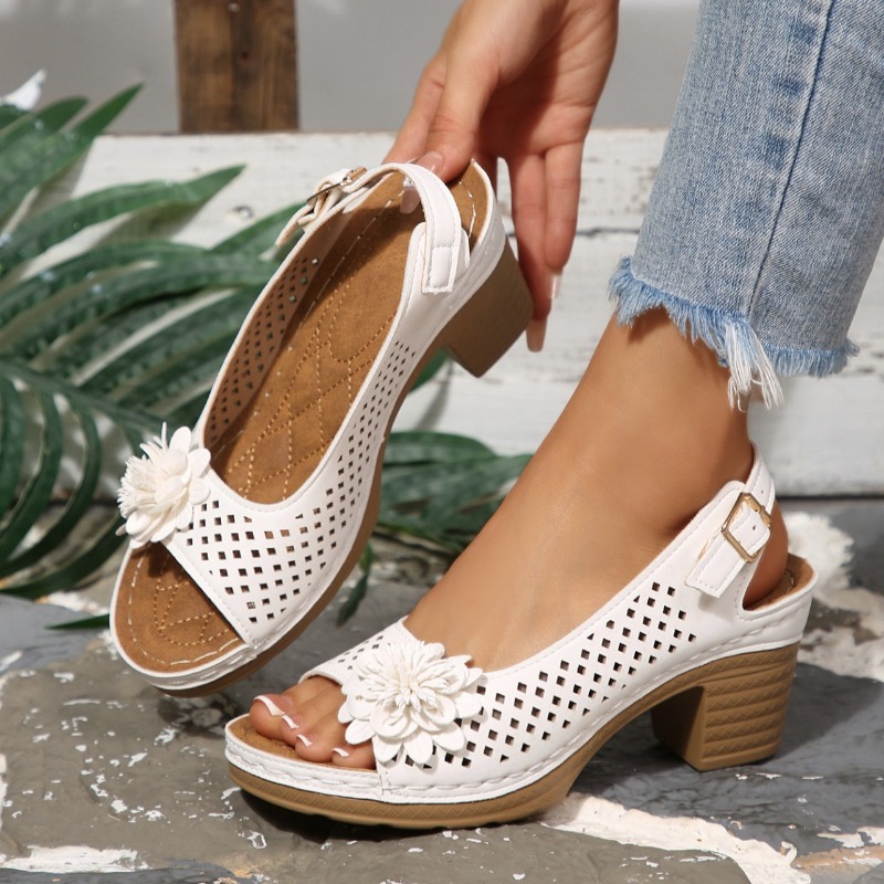 Women'S Shoes Quality - Damskie sandały na masywnym obcasie, letnia