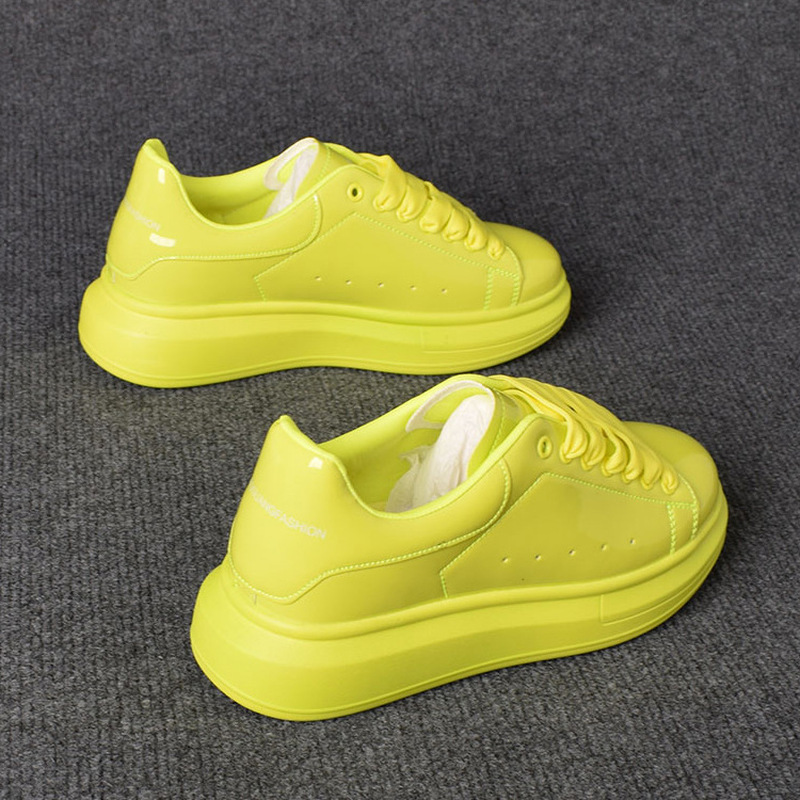 Women Shoes Tennis - Lakierowane białe buty casualowe 2025 dla