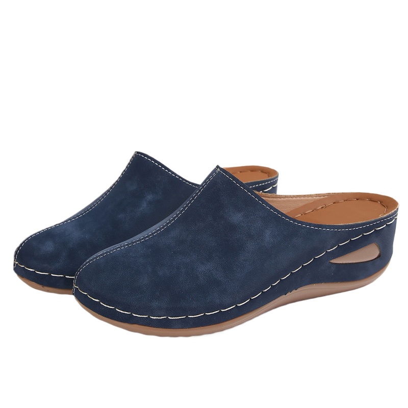 Women'S Shoes With Arch Support - Damskie codzienne klapki na koturnie, wygodne,