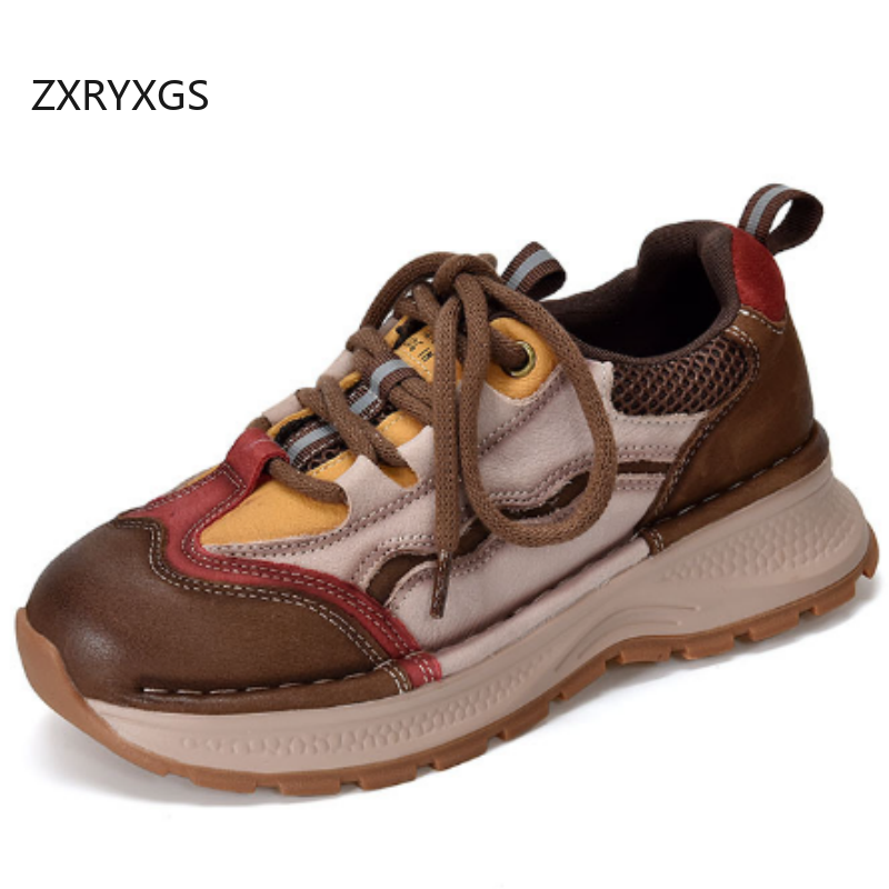 Women Shoes Size 4 In Cm - ZXRYXGS Damskie sneakersy ze skóry bydlęcej,