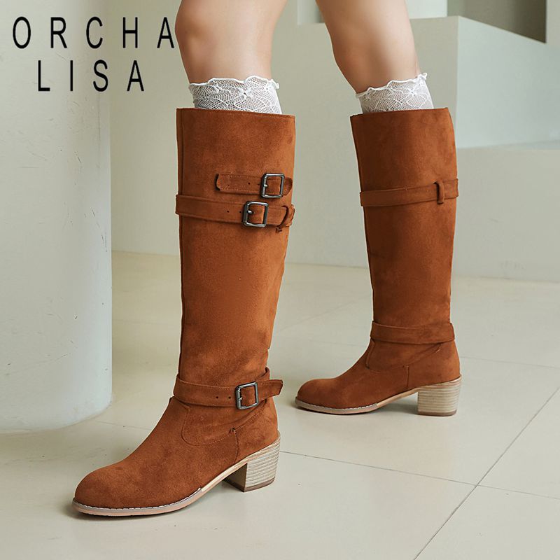 Women'S Shoes Extended Sizes - ORCHA LISA 2025 Retro Damskie Kozaki
