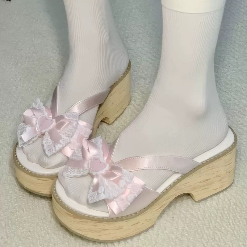 Women'S Shoes Quality - Słodkie Klapki na Platformie z Grubą
