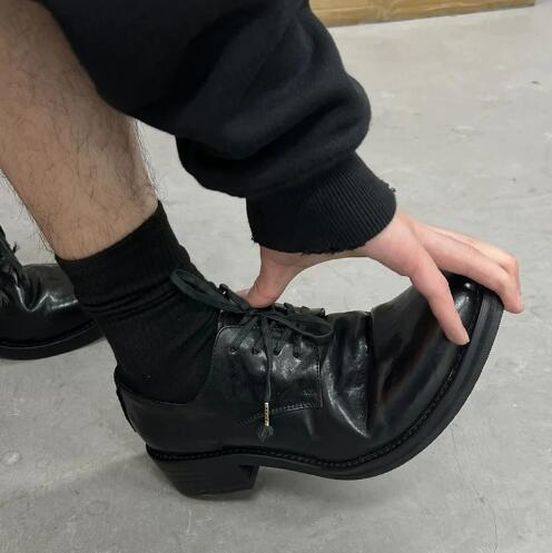 Women Shoes Size 4 In Cm - Męskie sznurowane oksfordy z prawdziwej skóry