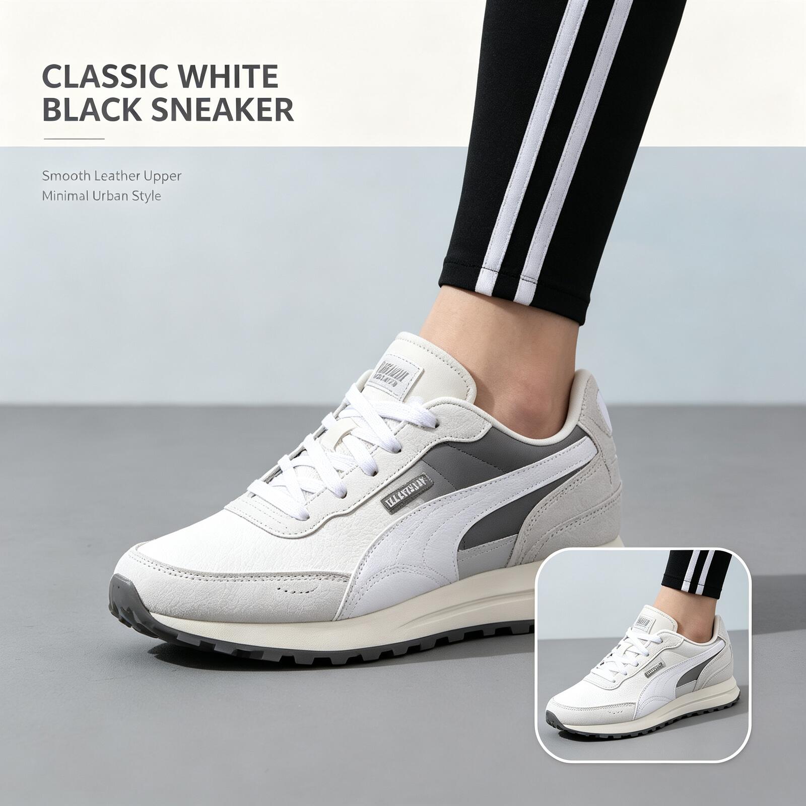 Women'S Shoes Puma Sneakers - PUMA Męskie Białe Czarne Niskie Trampki
