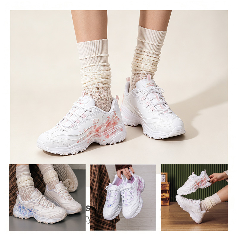 Women Shoes Hong Kong - Skechers Damskie Sneakersy Panda na Platformie
