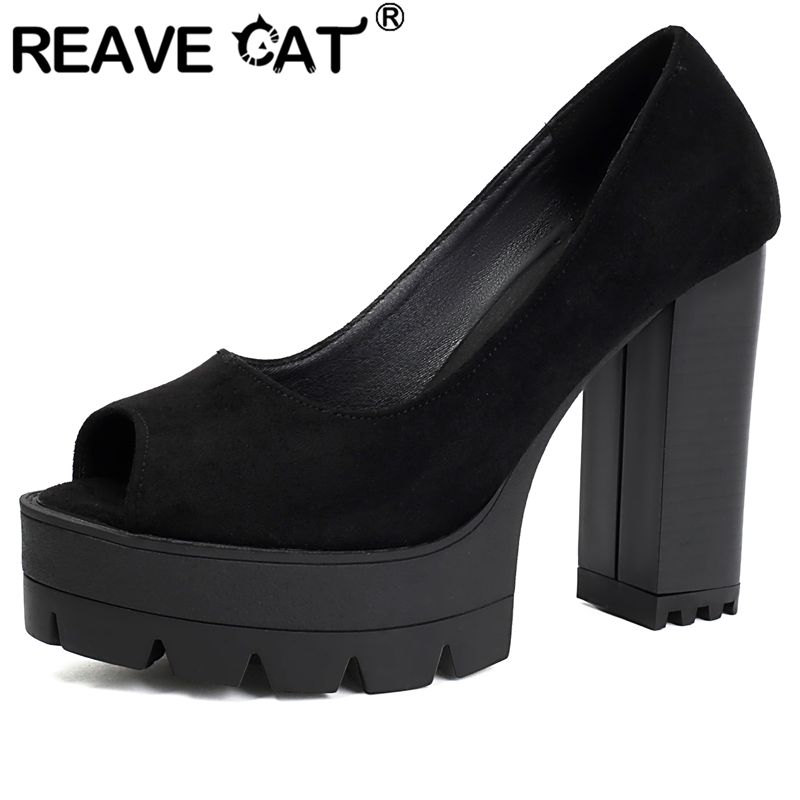 Women'S Shoes Extended Sizes - REAVE CAT Czarne Seksowne Damskie Sandały
