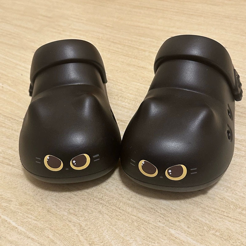 Mule Slip On - Nowe kreatywne czarne kapcie w kształcie