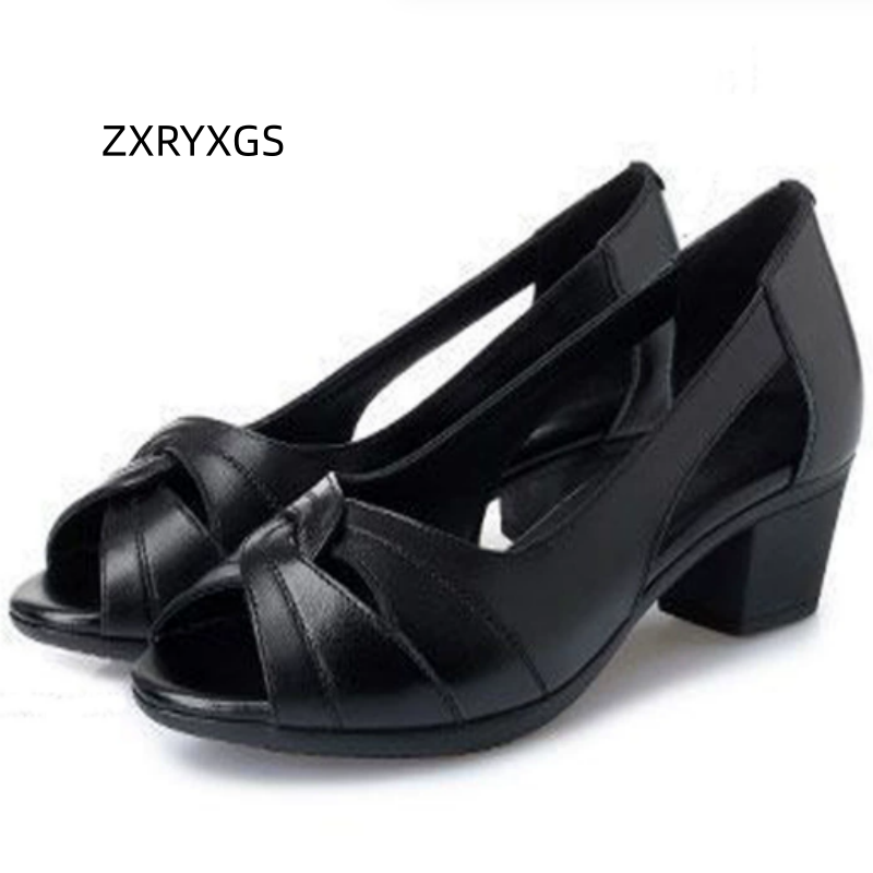 Women Shoes Size 4 In Cm - ZXRYXGS 2026 Letnie sandały z prawdziwej