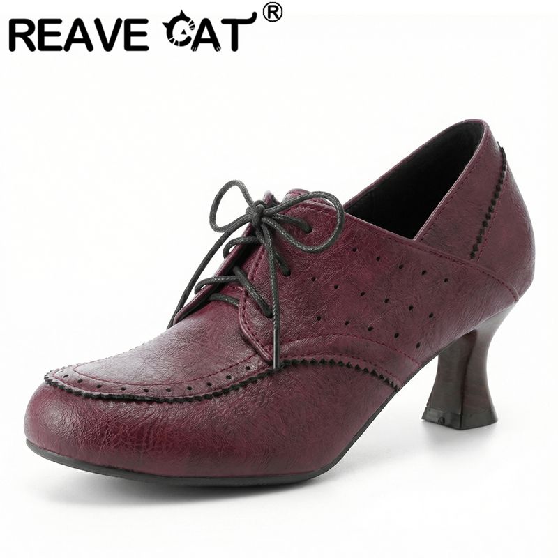 Women'S Shoes Extended Sizes - REAVE CAT Żółte Damskie Czółenka Okrągły