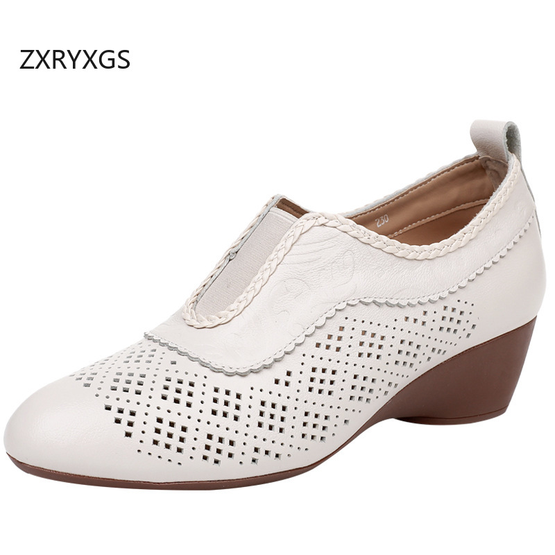 ZXRYXGS Top Layer Cowhide Holl – Women Shoes Size 4 In Cm recenzja i cena