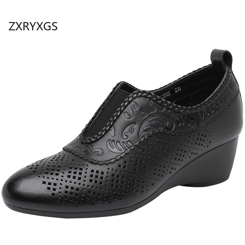 ZXRYXGS Top Layer Cowhide Holl – Women Shoes Size 4 In Cm recenzja i cena