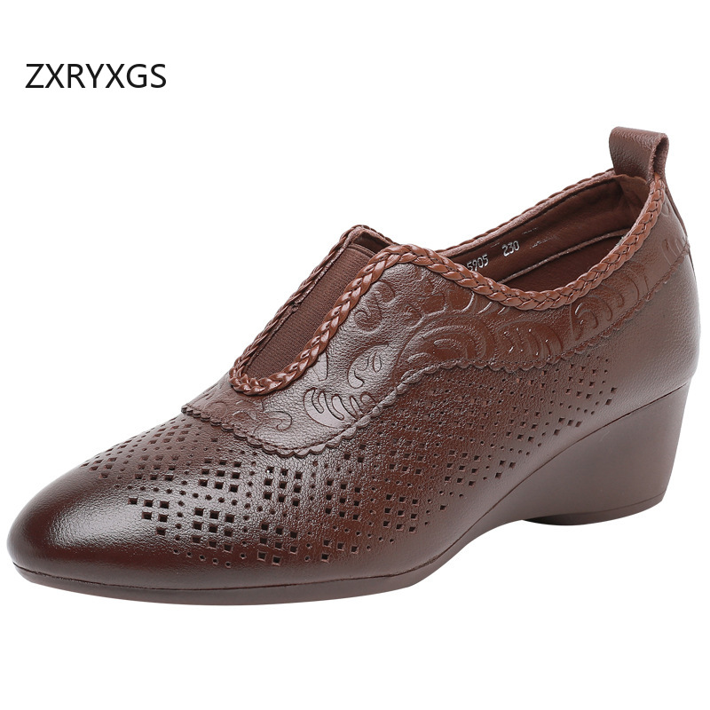 ZXRYXGS Top Layer Cowhide Holl – Women Shoes Size 4 In Cm recenzja i cena