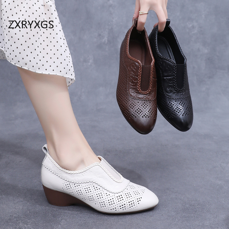 ZXRYXGS Top Layer Cowhide Holl – Women Shoes Size 4 In Cm recenzja i cena