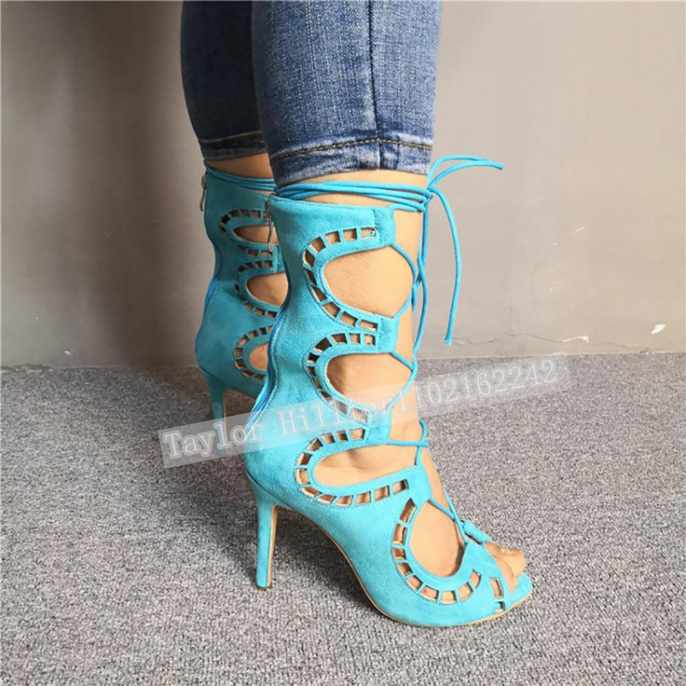 Niebieskie sandały z odkrytymi – Suede Ankle Boot recenzja i cena