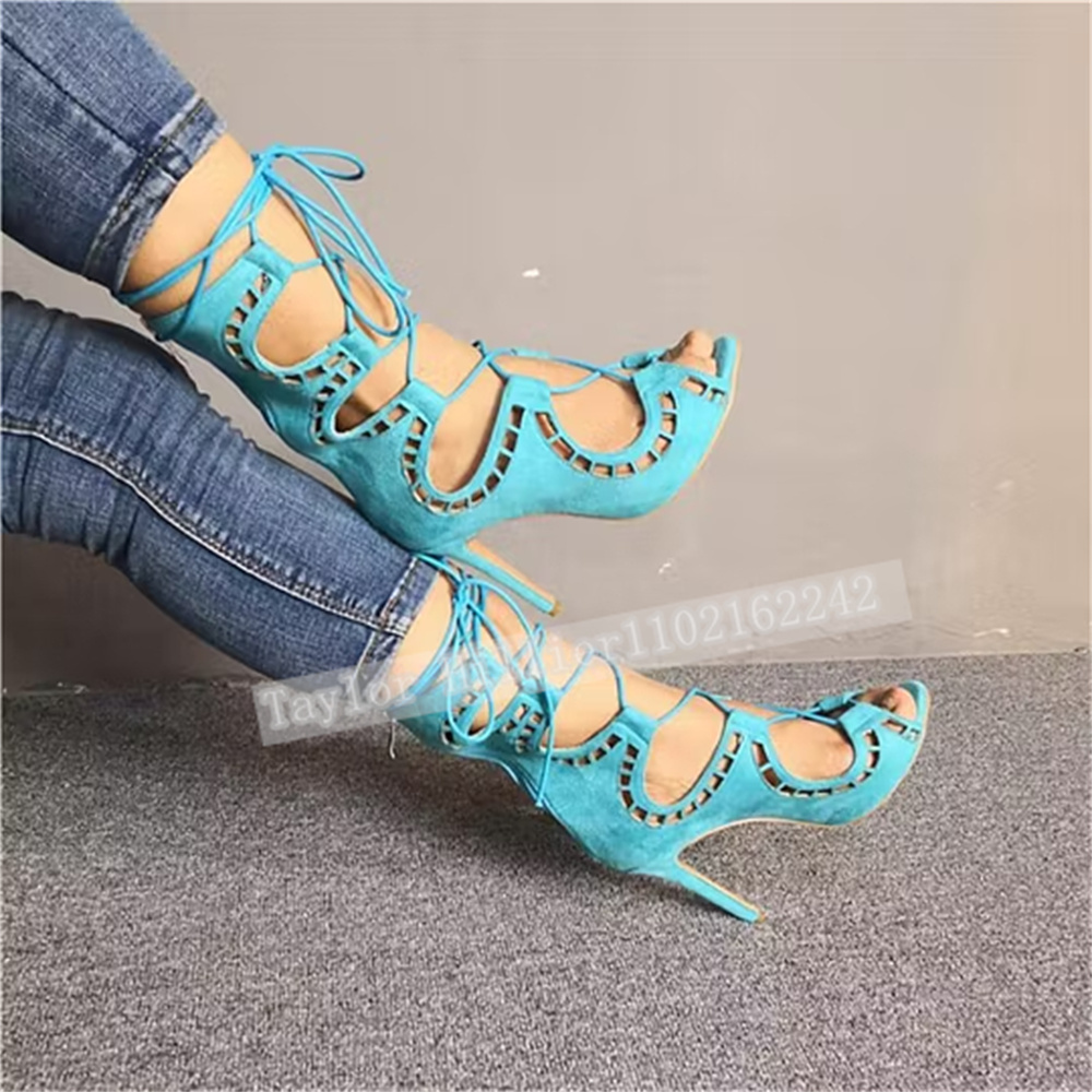 Niebieskie sandały z odkrytymi – Suede Ankle Boot recenzja i cena