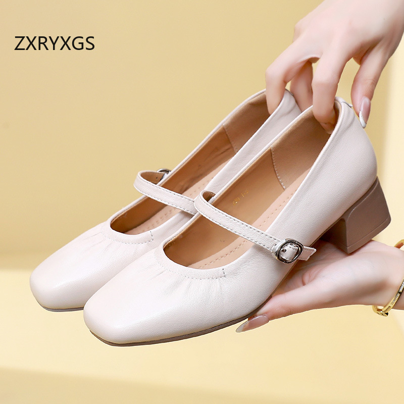 ZXRYXGS Premium Skórzane Czółe – Women Shoes Size 4 In Cm recenzja i cena
