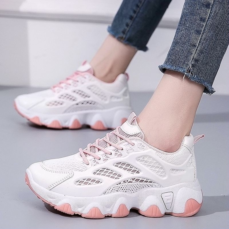 Oddychające sneakersy z siatec – Women'S Shoes Running Sports recenzja i cena
