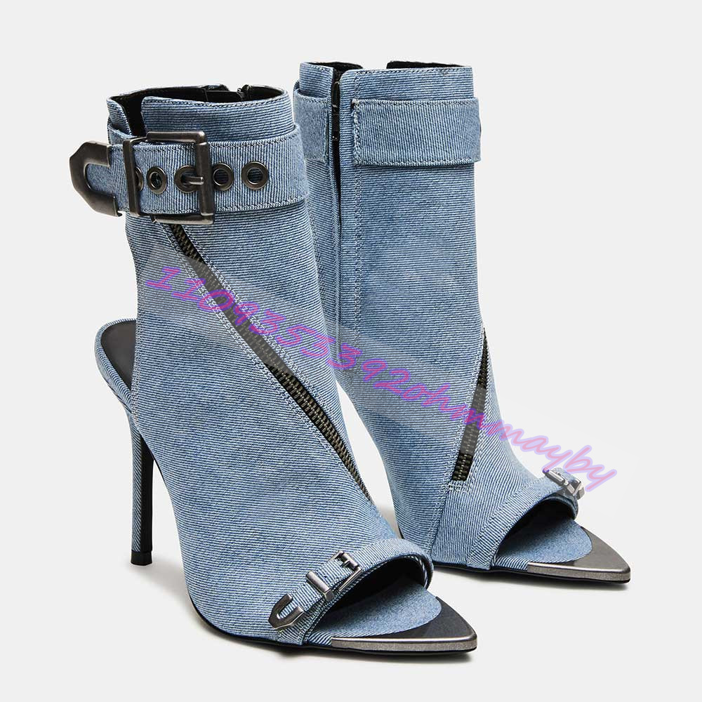 Letnie niebieskie dżinsowe bot – Suede Ankle Boot recenzja i cena