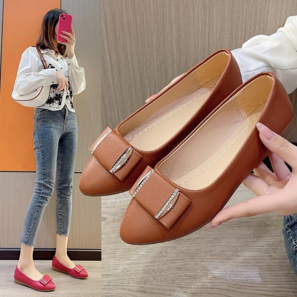 Damskie modne, lekkie, codzien – Pointed Toe Flat recenzja i cena