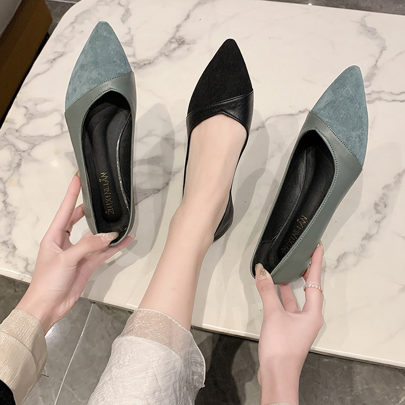 Czarne skórzane buty damskie n – Pointed Toe Flat recenzja i cena