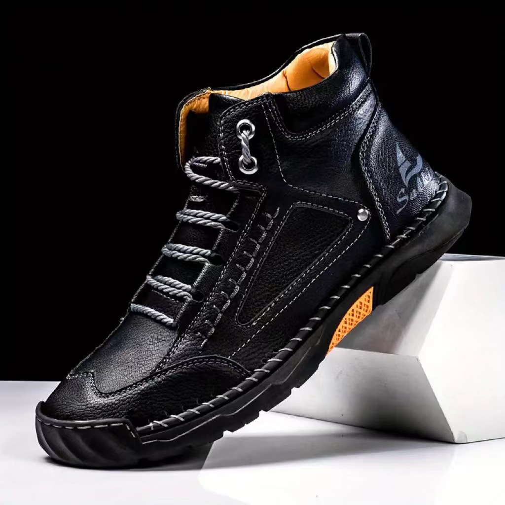 Męskie ręcznie szyte buty, duż – Suede Ankle Boot recenzja i cena