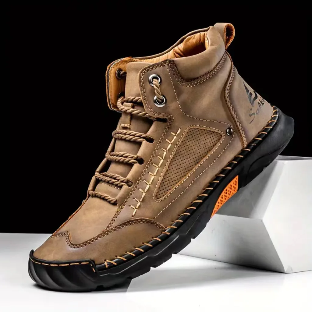 Męskie ręcznie szyte buty, duż – Suede Ankle Boot recenzja i cena