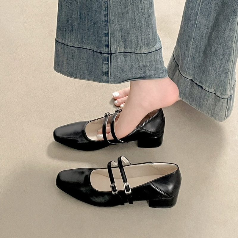 Kwadratowe noski, niski obcas, – Women'S Heels recenzja i cena