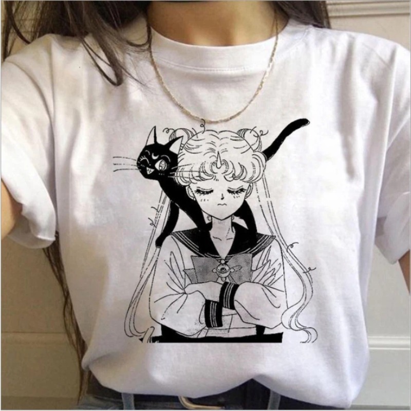 Koszulka Lata 90. Anime Sailor – Women'S Shoes In The 90S recenzja i cena
