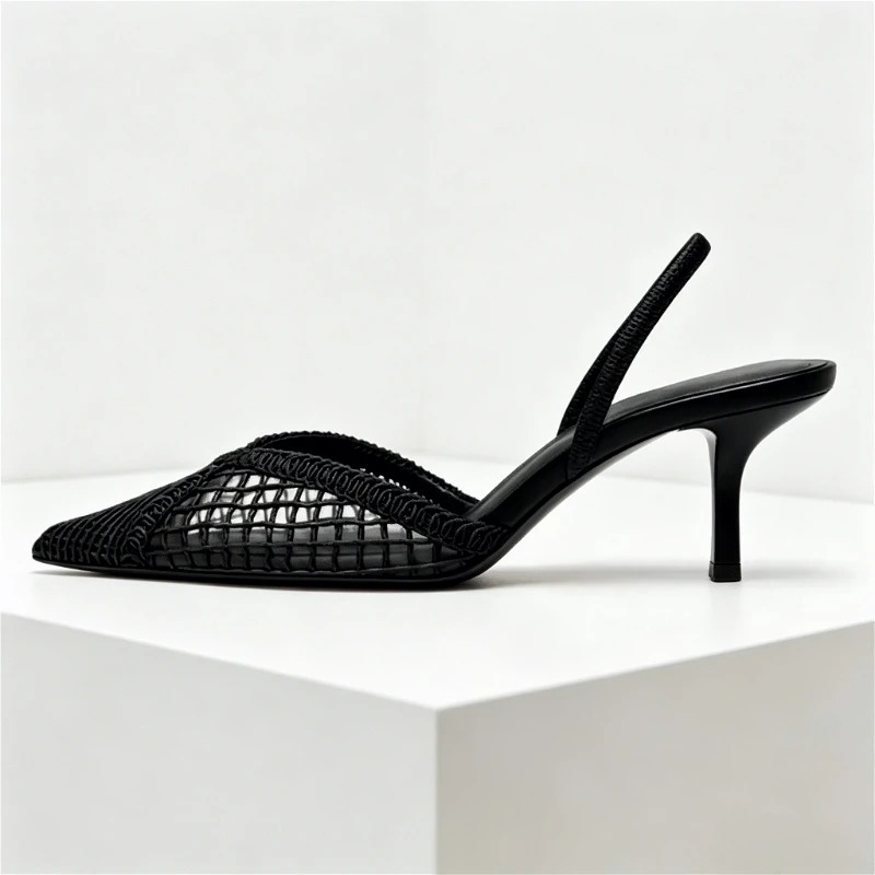 Sandały na obcasie z siateczki – Women Shoes Brand recenzja i cena